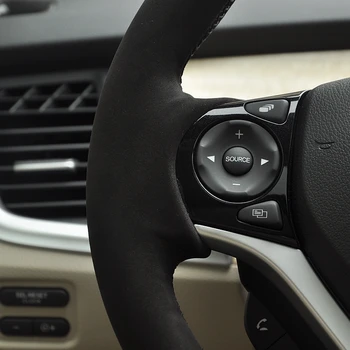 Hand Šít Černé Semišové Volant Kryt pro Honda Civic 2012 - Auta Speciální