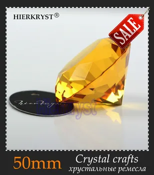 HIERKYST 1ks Abmer Sklo Crystal Diamond Těžítko Duhy Snížit Řemesla Svatební Dekorace Evropa Styl Ozdoby 50mm #3913-1