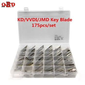 HKOBDII 175/set Prázdné Kovové Uncut Klíče od Auta Blade pro KEYDIY KD900/KD-X2 KD VVDI JMD Ovladačů