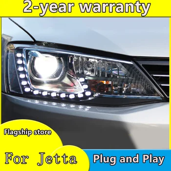 Hlavu Lampa Pro Auto VW Jetta Mk6 2011-2018 Světla Mlhovky Světla pro Denní svícení DRL H7 LED Bi Xenon Žárovky Auto Příslušenství