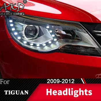 Hlavu Lampa Pro Auto VW Tiguan 2009-2012 Tiguan přední Světla Mlhová Světla Denní svícení DRL H7 LED Bi Xenon Žárovky Auto Příslušenství