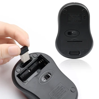 Horké! Bezdrátový USB Mouse1600DPI Nastavitelný Přijímač Optická Počítačová Myš 2.4 GHz Ergonomické Myši Pro Notebook, PC Myš