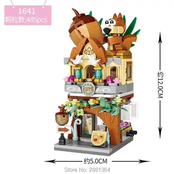 Horké LOZ Mini Ulici Bloky, Výhled na Město Matice obchodě hračkářství hru sále cukrárny Modely Cihly Vánoční Hračky pro Děti