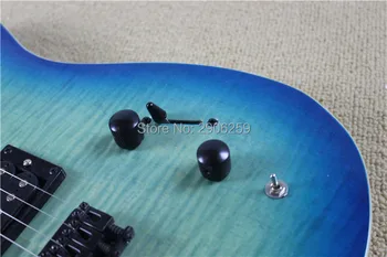 Hot prodej tele elektrická kytara,slepené v jeden kus modrý sunburst tl kytara,H-H humbucker snímače,MINI switch.vysoce kvalitní kytaru