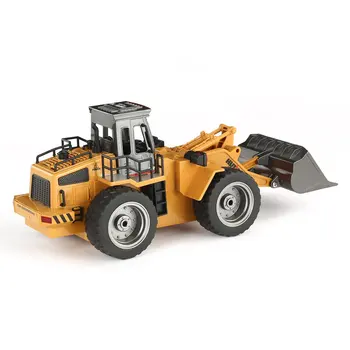 HUINA 1520 RC Metal Bulldozer 6CH 2,4 GHz 1/18 RTR Čelní Nakladač Inženýrství Hračka Dálkové Ovládání Stavebních Tractork Vozidla ht