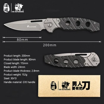 HX VENKU ASU ZD-050 Skládací nůž G10 Rukojeť Venkovní Táboření, Přežití Lovecký Kapesní Nůž taktický edc venkovní nástroj