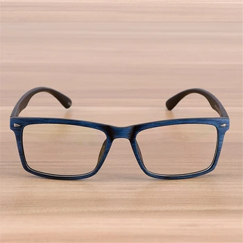 Iboode Brýle Brýle Rám Muži Ženy Vintage Imitace Dřeva Krátkozrakost Brýle Brýle Rámy Jasné Objektiv, Retro