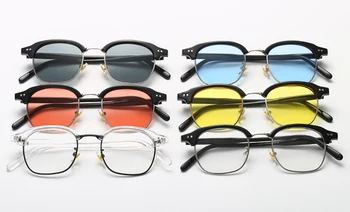 JackJad 2020 Nový Módní Půl Rám Styl Odstín Oceánu Objektiv Sluneční Brýle Vintage Nýty Značky Design Sluneční Brýle Oculos De Sol X1290