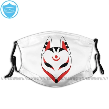 Japonské Fox Ústa Tváře Masky Japonská Kitsune Liška Maska Obličejové Masky Polyester pro Dospělé Krásné Masky