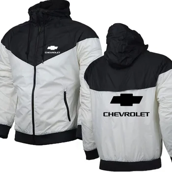 Jarní podzimní pánská mikina Chevrolet Auto Logo Tisk Ležérní vysoce kvalitní Bavlněné Mikiny na zip Mikiny Muž Oblečení