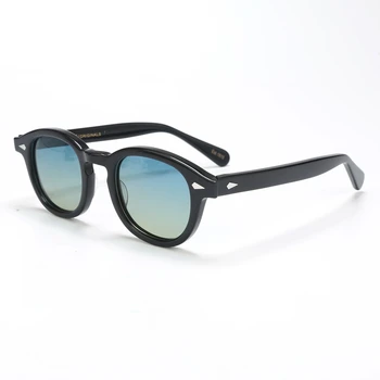 Johnny Depp Lemtosh Styl sluneční Brýle Muži, Ženy S Box&Case Značky Značkové Světle Modré Vintage Sluneční Brýle Pro muže Oculos UV400