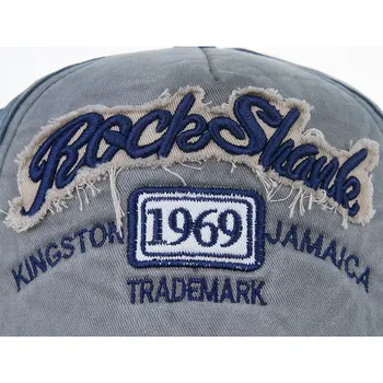 Joymay 2018 Bavlna Prát Vintage Fitted kšiltovka Originál Shark Výšivky Snapback gorras ležérní casquette B338