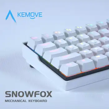 KEMOVE SnowFox 61 Klíč, Mechanické Klávesové Spínače 60% NKRO bluetooth PBT Poškrabané Bezdrátové Drátové Herní Klávesnice PC TABLET vs DK61