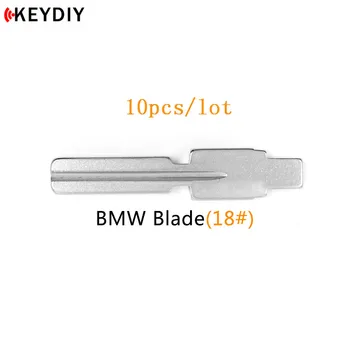 KEYDIY 10 ks/lot Kovové Prázdné Uncut Flip KD Vzdálené Klíčové Blade Typ #18 pro BMW Auto Klíč Náhradní HU58 VVDI/JMD Klíč Blade