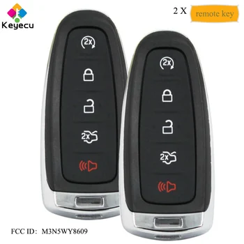 KEYECU Spárovat Inteligentní Keyless Entry Dálkové Ovládání Auto Klíče - 5 Tlačítek 315MHz ID46 Čip - FOB pro Ford Edge Zaměření Uniknout, M3N5WY8609