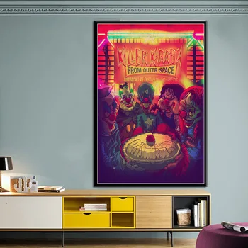 Killer Klowns From Outer Space Horor Plátno Malování Na Plakáty A Tisky, Obrázky Na Zdi Filmu Dekorativní Domova