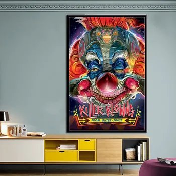 Killer Klowns From Outer Space Horor Plátno Malování Na Plakáty A Tisky, Obrázky Na Zdi Filmu Dekorativní Domova