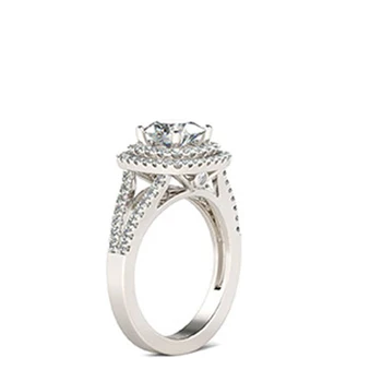 Knobspin Módní 925 Sterling Silver Svatební Zásnubní Prsteny Pro Ženy Šumivých Vysokým Obsahem Uhlíku Diamant Jemné Šperky Dárek