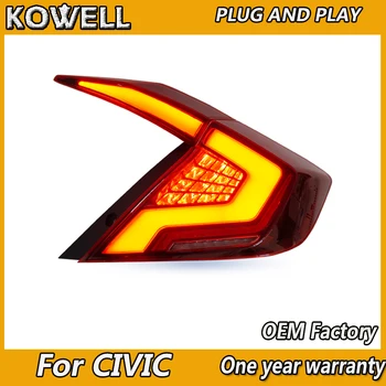 KOWELL Car Styling pro HONDA CIVIC X 10 zadní Světla LED zadní Světlo, LED Zadní Lampa DRL+Brzdy, Kufr, SVĚTLO, Automobilové Příslušenství