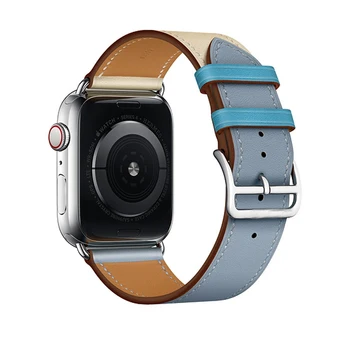 Kožený Popruh pro Apple Watch Band 44 mm 40 mm 42 mm 38 mm Single Tour Correa Náramek Watchband Iwatch Série 5/4/3/2/1 Příslušenství
