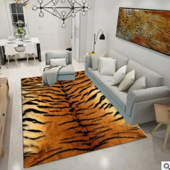 Kreativní Moderní Koberec 3D Leopard/Zebra/Tiger Pruhované Kožešiny, jako je Tisk, Dveře Mat Obývací Pokoj Ložnice Oblast Koberce Koberce doprava Zdarma