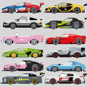 Kreativní Nápad Technic Sportovní Auta, Stavební Bloky Super Závodní Auto Moc Cihly Vzdělávací Hračky Pro Děti DIY Model Kit Dárky
