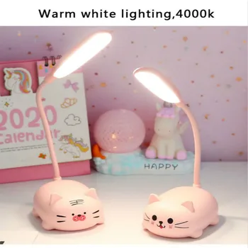 Kreativní Zvířat Přenosná Led Lampa Vnitřní Osvětlení Stolní Lampy Zatahovací lampička Student Krásný Učení USB Stolní svítidlo