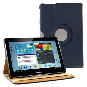 Kryt Případě Pro Samsung Galaxy Tab 2 10.1 GT-P5100 P5110 P7500 P7510 360 Stupňů otočení Tabletu PU Kožené Pouzdro Tab2 10.1 Sklo