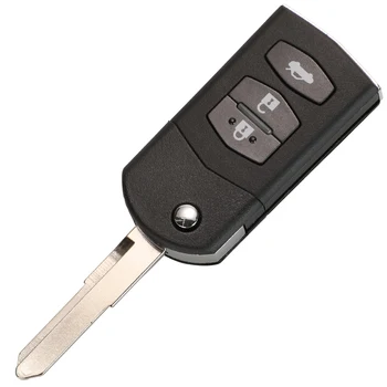 Kutery 3 Tlačítka Náhradní Smart Remote Auto Klíče Fob 433Mhz Pro Mazda 2 3 5 6 MX5 CX7 (SKE126-01)