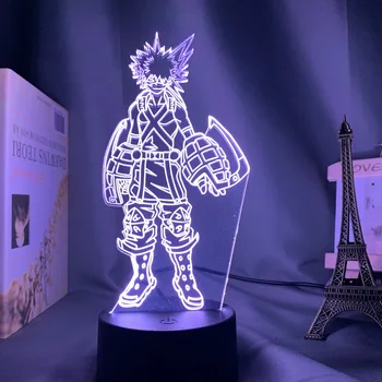 Led Noční Světlo Lampy Anime Můj Hrdina Academia Shoto Todoroki Tvář Design pro Děti Dítě Chlapci Ložnice Dekor Akryl Stolní Lampa Dárek