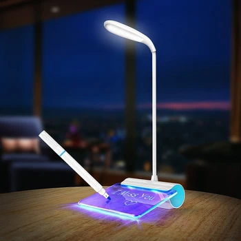 LED Stolní Lampa Novinka Ochrana Očí USB Dobíjecí Stolní Lampa, Světlo na Čtení Dotykový Spínač nástěnku Světlo 3 Režim Stmívání