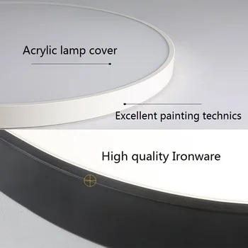 LED Stropní Světla Plafonnier Ultratenkých Led Lampa 5cm Moderní Kolo Lampara De Techo Dálkové Ovládání Stmívatelné Obývací Pokoj Ložnice
