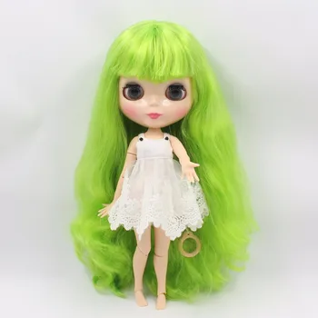 LEDOVÉ DBS Blyth panenka 1/6 bjd 30 cm jasně zelené vlasy lesklé tvář společné tělo přírodní kůže QM422 30cm