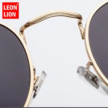 LeonLion Kulaté Sluneční Brýle Muži/Ženy 2021 Zrcadlo Retro Sluneční Brýle Muži Vintage Brýle Muži Luxusní Sluneční Brýle Metal Oculos De Sol