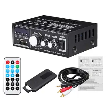 Lepy 12V/220V 400W 2 CH Bluetooth hi-fi Stereo Zesilovač USB, SD FM Rádio Stereo Power Auto Zesilovač Audio Zesilovač Doma