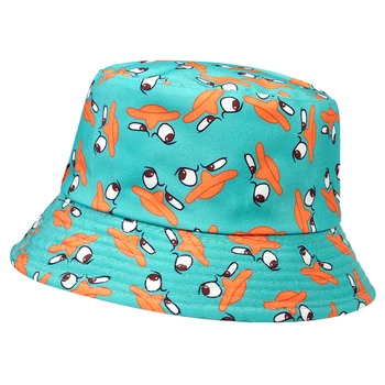 Letní Venkovní Sluneční klobouk Rybář Klobouk, Ženy, Kreslené Sesame Street bucket čepice Unisex Reverzibilní panama Klobouky, Hip Hop Rybářské Klobouky