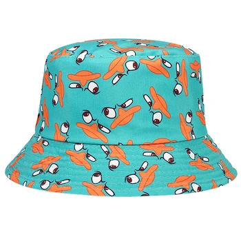 Letní Venkovní Sluneční klobouk Rybář Klobouk, Ženy, Kreslené Sesame Street bucket čepice Unisex Reverzibilní panama Klobouky, Hip Hop Rybářské Klobouky