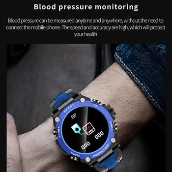 LIGE Chytré Hodinky Muži Hudba Bluetooth Monitor Srdečního tepu, Sledování Aktivity Fitness Hodinky Venkovní Sportovní IP68 Vodotěsné Smartwatch