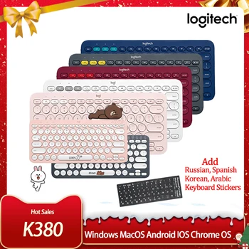 Logitech K380 multi-device Bluetooth bezdrátová klávesnice linemate multi-color, Windows, MacOS, Android, IOS, Chrome OS Univerzální