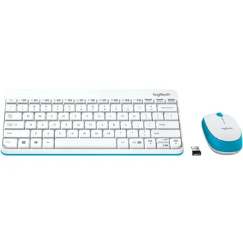 Logitech MK245 Nano Bezdrátová Klávesnice a Myš Combo Kompaktní klávesnice a tvarovaná myš pro notebook, desktop, home office pomocí