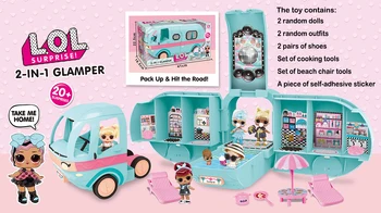 LOL Překvapení Panenky Originální DIY 2-v-1 Autobus GLAMPER Hračka Lols Panenky Play House Hry Dress up gameToys pro Dívky Narozeniny Dárky 2CZ