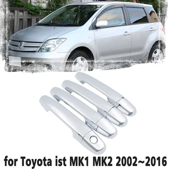 Luxusní chromované kliky dveří kryt střihu ochranný kryt pro Toyota tis MK1 MK2 XP60 XP110 2002~2016, Auto příslušenství nálepka 2003