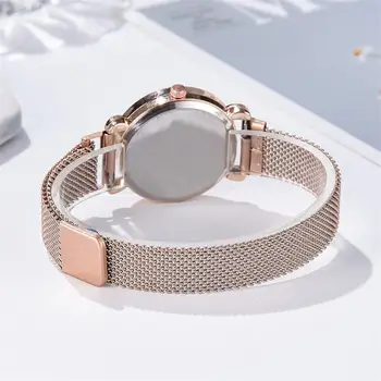 Luxusní Módní Malé Sedmikrásky 2020 Nové Ženy Magnet Spona Jednoduchost Hodinky Dámy Z Nerezové Oceli Quartz Watch Relogio Feminino