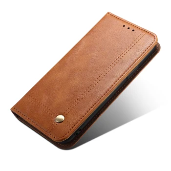 Luxusní Retro Slim Kožené Flip Kryt Pro Xiaomi Redmi Poznámka 9 Pouzdro Wallet Card Stand Magnetické Book Cover Pro Xiomi Poznámka 9 Případech