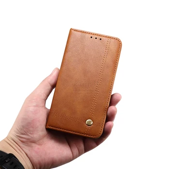 Luxusní Retro Slim Kožené Flip Kryt Pro Xiaomi Redmi Poznámka 9 Pouzdro Wallet Card Stand Magnetické Book Cover Pro Xiomi Poznámka 9 Případech