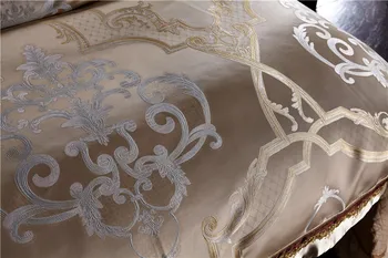 Luxusní Royal Ložní prádlo set Queen King Postel Satén Egyptská Bavlna Hnědé Peřinu prostěradlo set šíření linge de svítí funda cama