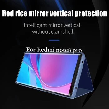 Luxusní Zrcadlo Telefonu Pouzdro Pro Xiaomi Mi Note 10 Pro Flip Stand Kryt Pro Xiaomi Redmi Note 8T 8 Pro 8A Note8 t Ochranné Coque