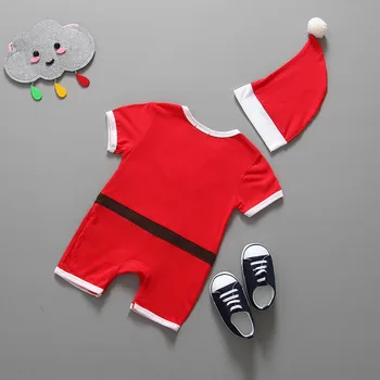 LÁSKA DD A MM Hot prodej Vánoční Dárek Chlapci Dívky Pás Kojenecká Baby Rompers Santa Claus Oblečení Novorozence Oblečení