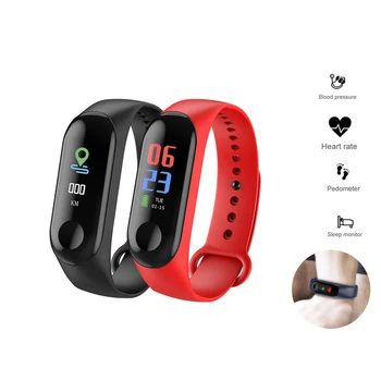 M3 Plus Inteligentní Náramek Srdeční Frekvence, Krevní Tlak, Zdraví Vodotěsné Smartwatch Muži Bluetooth Hodinky Ženy Náramek FitnessTracker