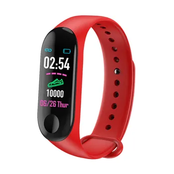 M3 Plus Inteligentní Náramek Srdeční Frekvence, Krevní Tlak, Zdraví Vodotěsné Smartwatch Muži Bluetooth Hodinky Ženy Náramek FitnessTracker